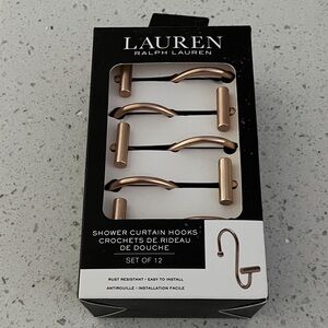 Lauren Ralph Lauren Gold Tone Shower Curtain Hooks Set of 12